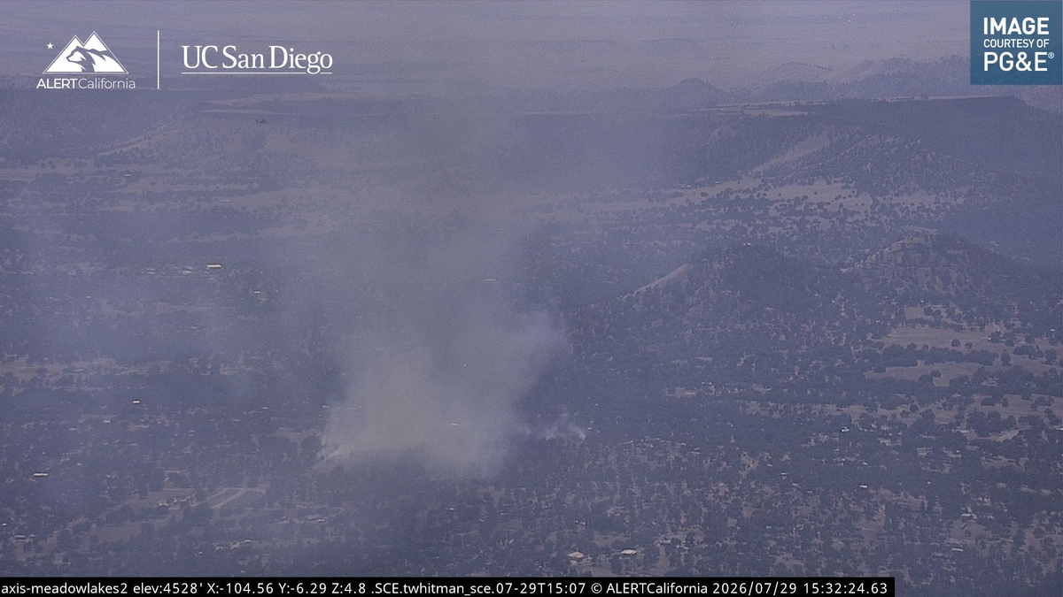 The Raleigh Fire as of 3:30 p.m. Wednesday, July 29, 2026, spanned across 15 near Auberry Road in Fresno County.
